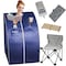 Steamspa Portable 1-Person Infrared Home Sauna with Digital Control, Infrared Foot Pad and Folding Chair SP-SS0001-1P - alternate 1